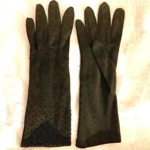 Vintage Beaded Gloves By Lisa Penda Size 7 1/2